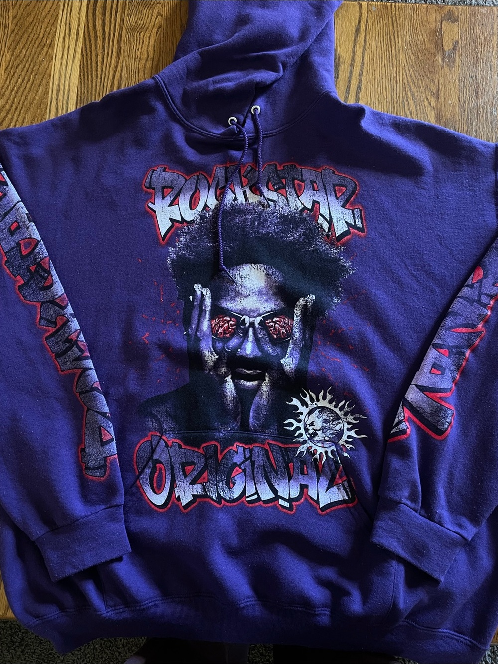 Rockstar Original Graphic Crewneck Hoodie - Purple